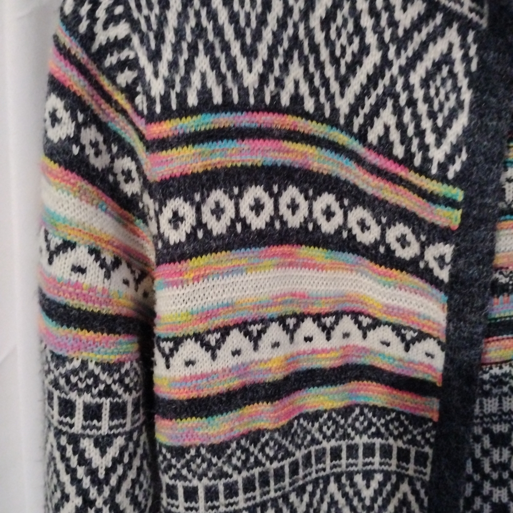 Colorful Patterned Knit Cardigan - Picture 2 of 8